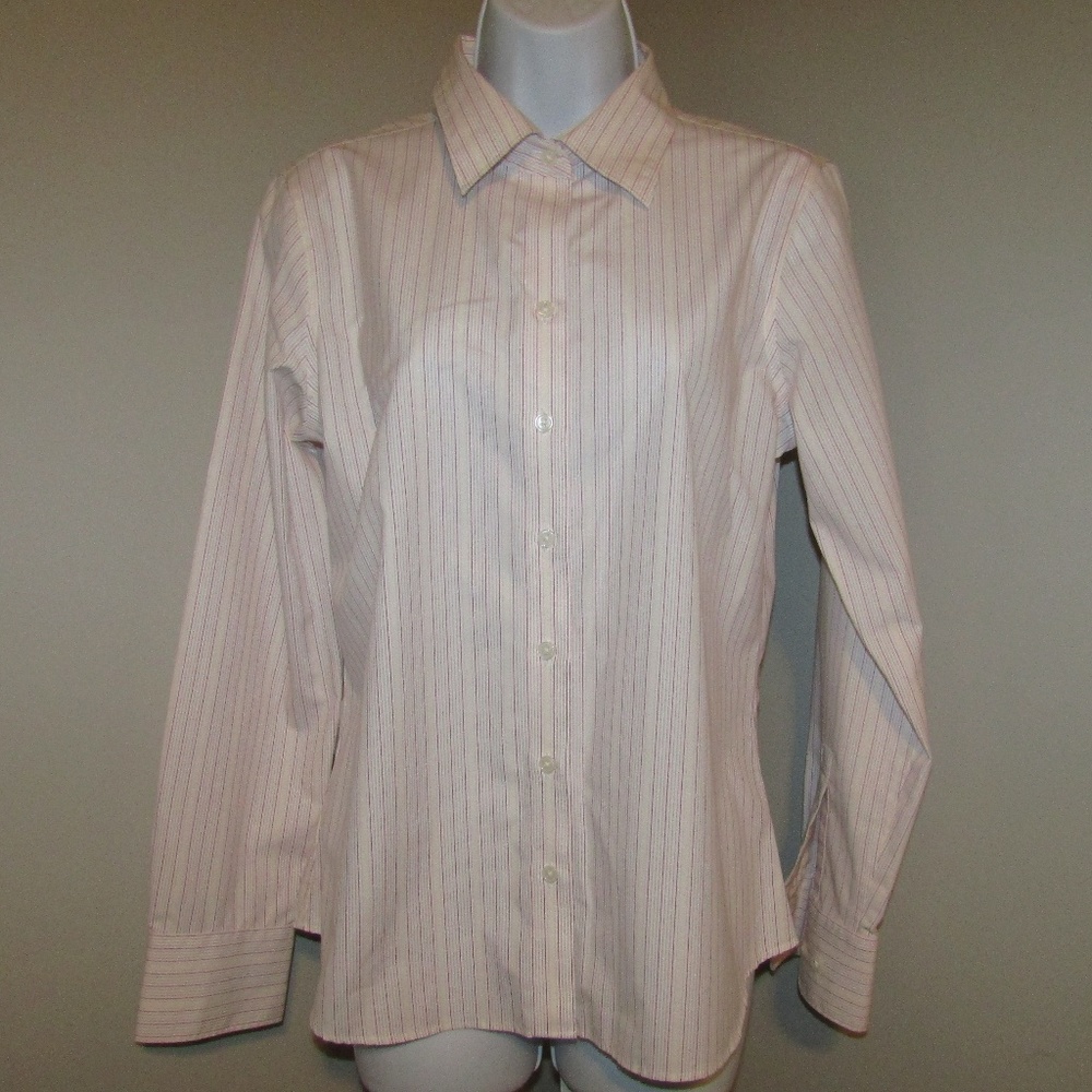 Eddie Bauer Wrinkle Resistant Pink Sz Meium